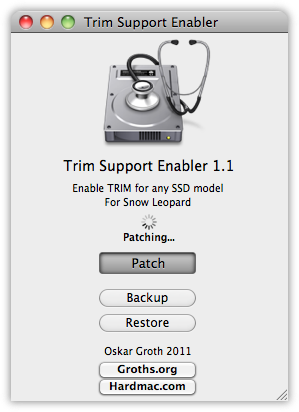 Enable TRIM in OSX Snow Leopard